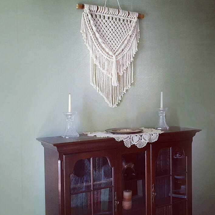 Macrame Feather Wall Hanging