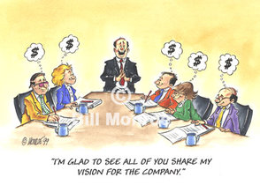 Funny and Humorous Business Cartoon: Vision