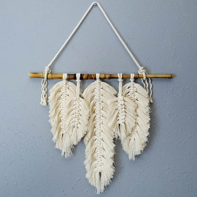 Macrame Feather Wall Hanging